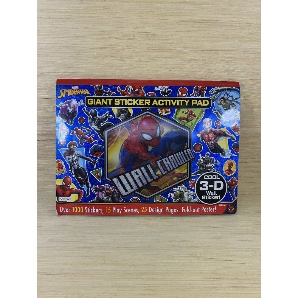 Marvel Spider-Man Giant Sticker Activity Pad By Bendon 1000+ Stickers